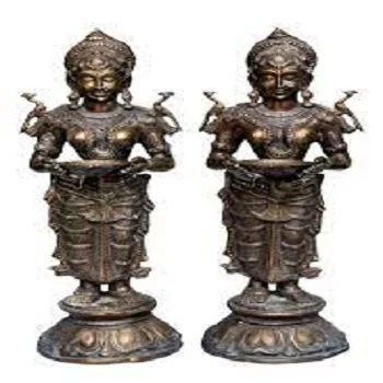 Namaste Lady Brass Statue