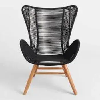Black Sling Wood Butterfly Chair