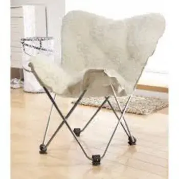 Faux Fur Butterfly Chair