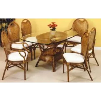 Regimented Structure Cane Dining Set