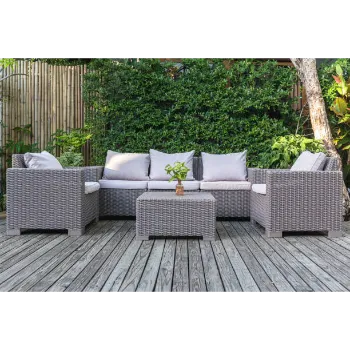 Plain Cane Dining Set