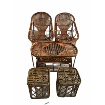 Polished Cane Dining Set