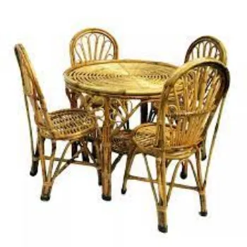 Accurate Dimension Cane Dining Set