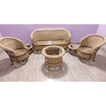 Fully Assembled Cane Sofa Set