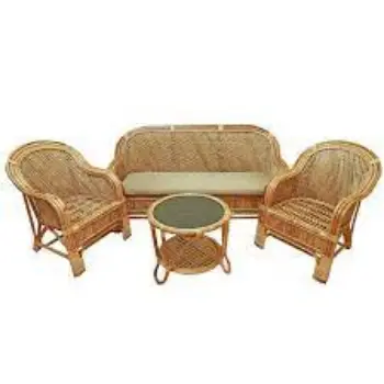 Modern Cane Sofa Set