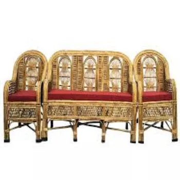 Easy To Place Cane Sofa Set