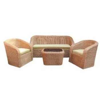 Accurate Dimension Cane Sofa Set