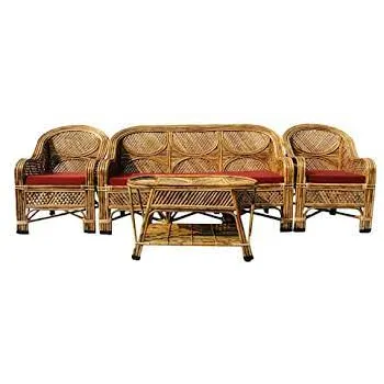 Hard Structure Cane Sofa Set