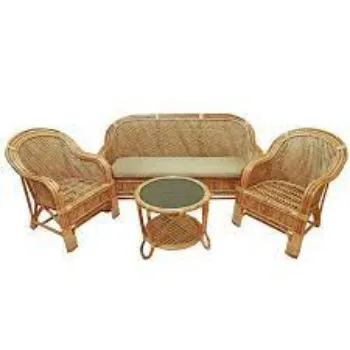 Easy To Place Cane Sofa Set