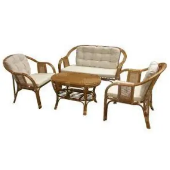 Modern Cane Sofa Set