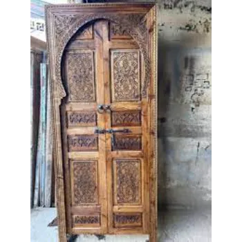 Stairway Carved Wood Doors