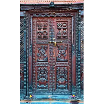 Silence Carved Wood Doors