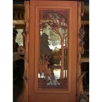 Polished Carved Wood Doors