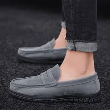 Fine Polishing Grey Shoes For Men