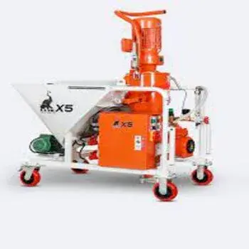 Orange And White Cement Plaster Machine