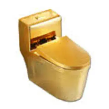 Golden Ceramic Toilet 