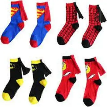 Super Hero Printed Socks For Children
