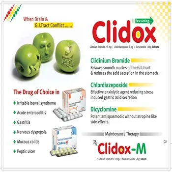 Chlordiazepoxide Clidinium Dicyclomine