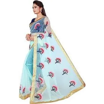  Anti Wrinkle Classic Embroidery Sarees