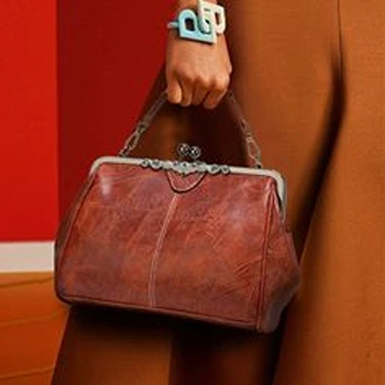 Super-stylish Brown Handmade Designer Bag for ladies
