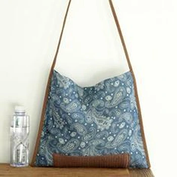 Blue Printed Bag For ladies 