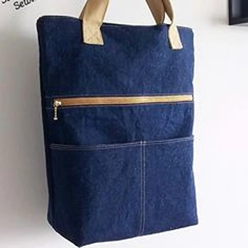 Plain Blue Handy Bag For Girls