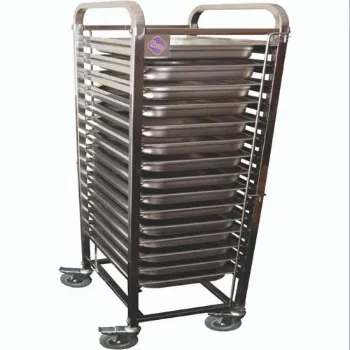 Polished Commercial Kitchen Trolley