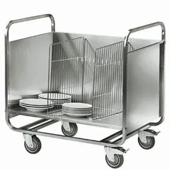 Polished Commercial Kitchen Trolley