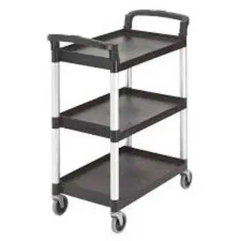 Black Commercial Kitchen Trolley