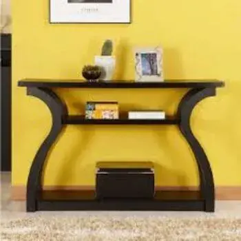 Three-Layer Storage Curved Console Table