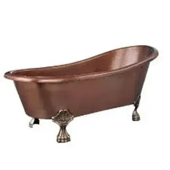 Brown, Copper Bath Tub