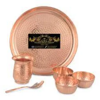 R N Copper Dinner Set