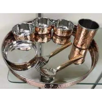 Pooja Copper Dinner Set