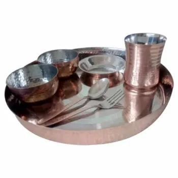 Eco Friendly Copper Dinner Set