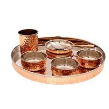 Shiny Finish Copper Dinner Set