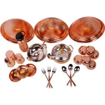 Om Shivam Copper Dinner Set