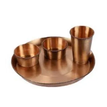 Shiny Finishing Copper Dinner Set