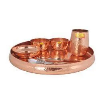 Plain Copper Dinner Set