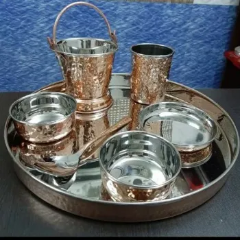 Mukti Copper Dinner Set