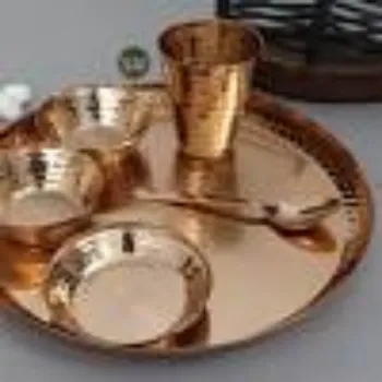Shiv Rudraksh Copper Dinner Set