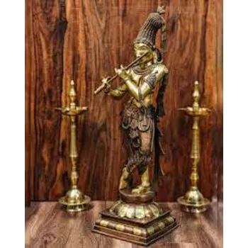  Copper Krishna Statue