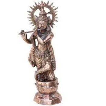  Copper Krishna Statue