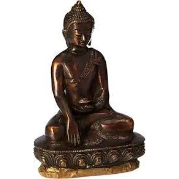  Buddha In Bhumisparsha Mudra Copper Statue