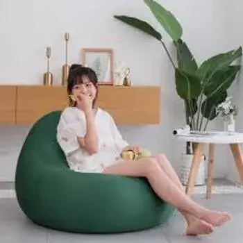 Green Cotton  Bean Bag