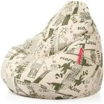 Printed Cotton Bean Bag