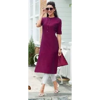 Summer Wine Color Cotton Kurtis