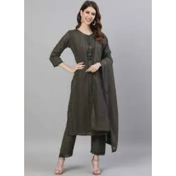 Fit N Fame Black Cotton Suit