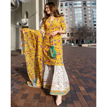 Trendy Printed Cotton Suit For Women