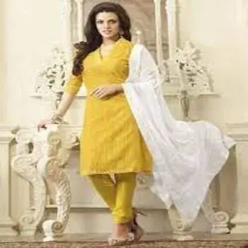 Designer Yellow Cotton Suit