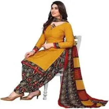 Stylish Unstitched Cotton Suit